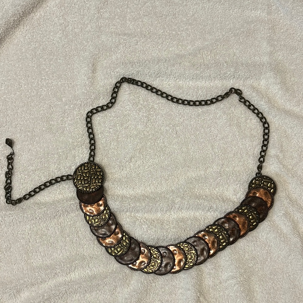 Chico’s Bronze & Gold Toned Waist Chain Belt/ O/S